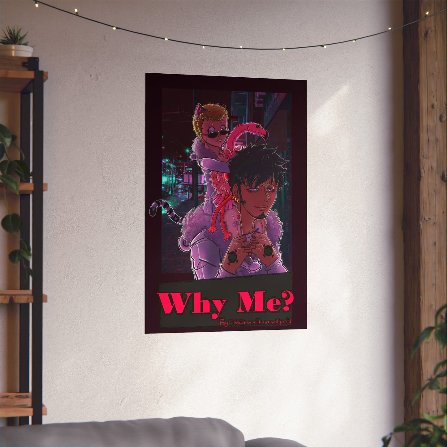 (One Piece) Young Doflamingo and Trafalgar Law Matte Vertical Posters