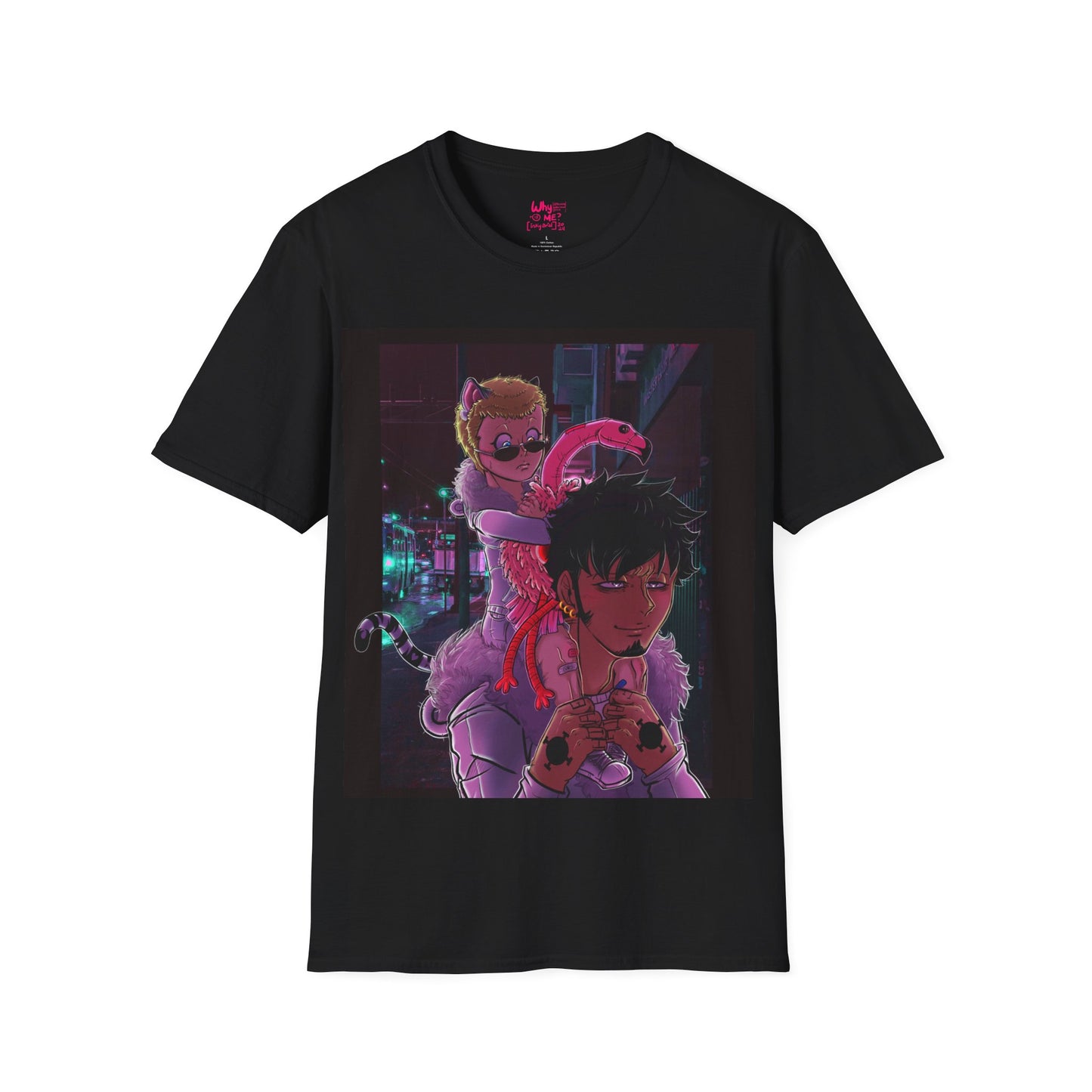(One Piece) Young Doflamingo and Trafalgar Law Unisex Softstyle T-Shirt