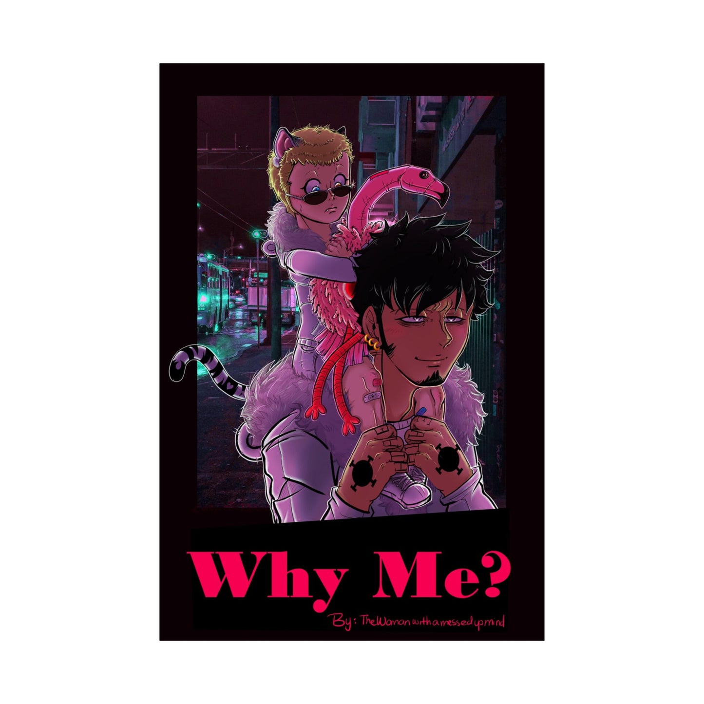 (One Piece) Young Doflamingo and Trafalgar Law Matte Vertical Posters